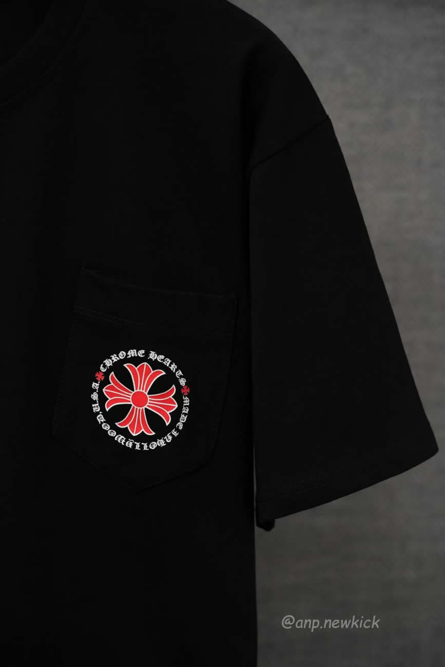 Chrome Hearts Made In Hollywood Plus Cross Black Red T Shirt (5) - www.newkick.vip